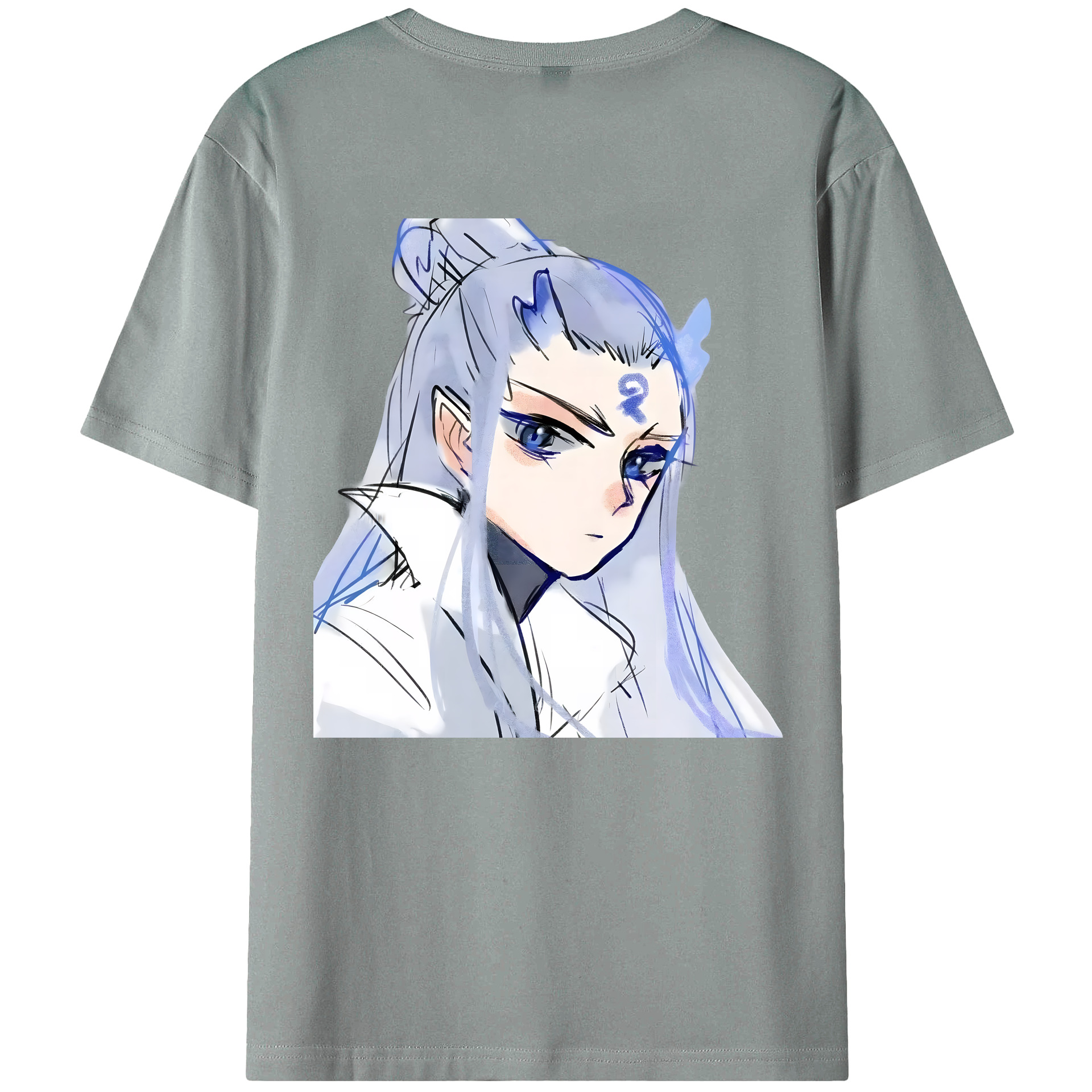 （画像用） Ne Zha 2 ナタ 魔童の大暴れ 綿100％ メンズ半袖Tシャツ（バックプリント） 通気性